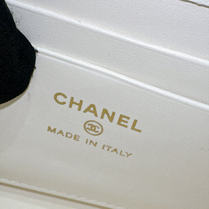 Chanel White Caviar Quilted Nano Coco Handle Bag