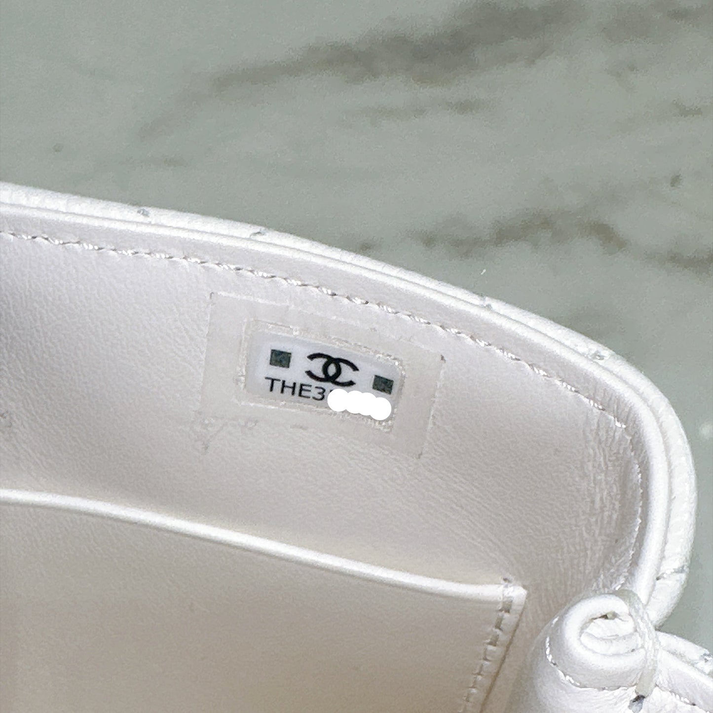 Chanel White Caviar Quilted Nano Coco Handle Bag