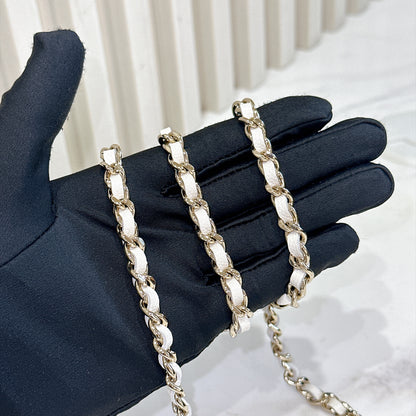 Chanel White Caviar Quilted Nano Coco Handle Bag