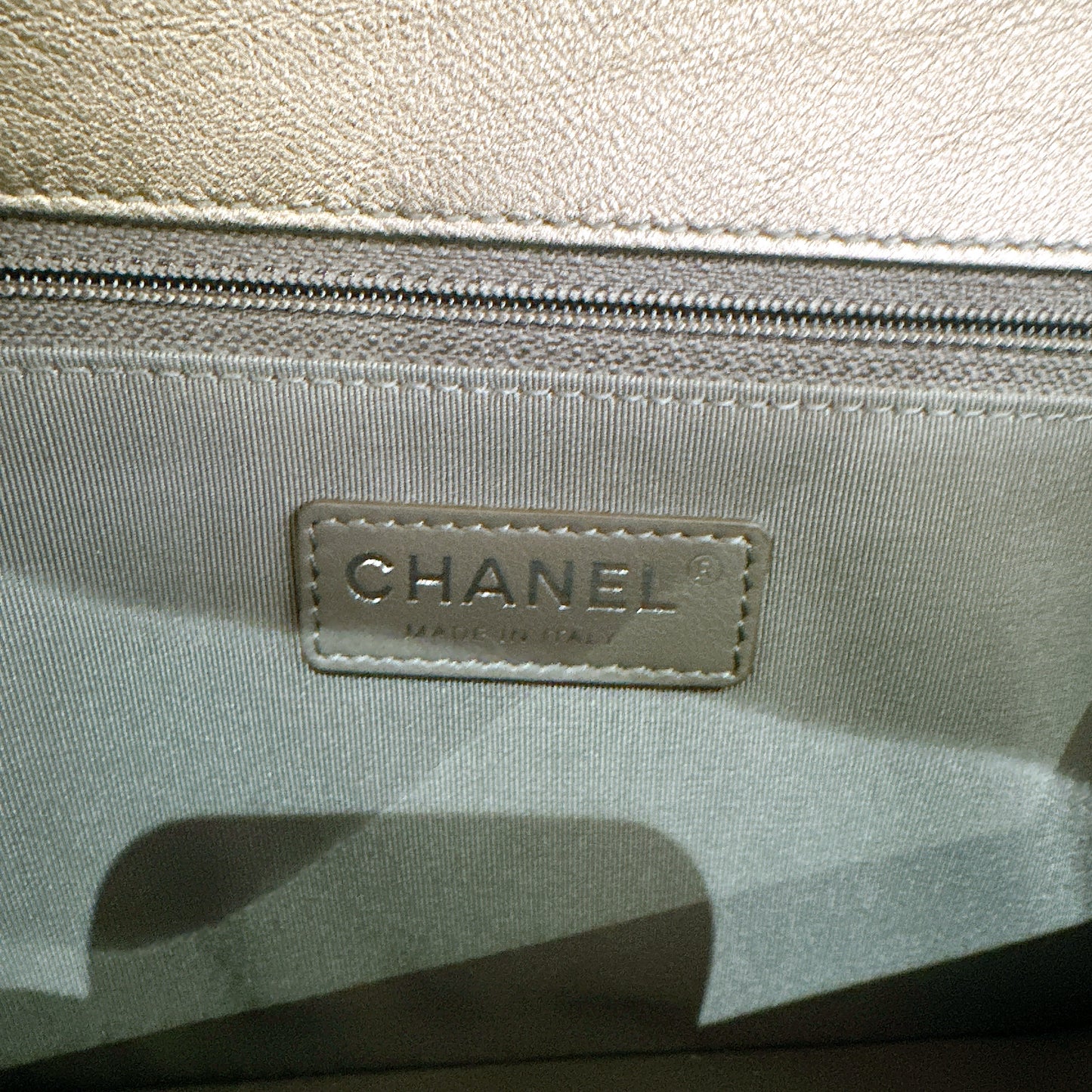 Chanel Boy New Medium Perforated Dark Silver