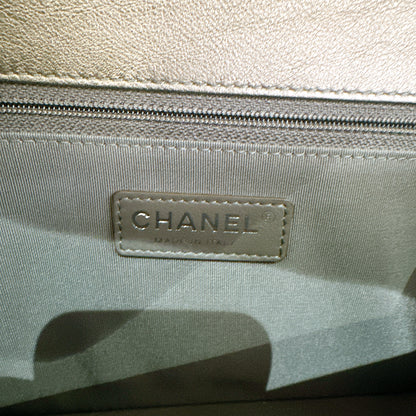 Chanel Boy New Medium Perforated Dark Silver