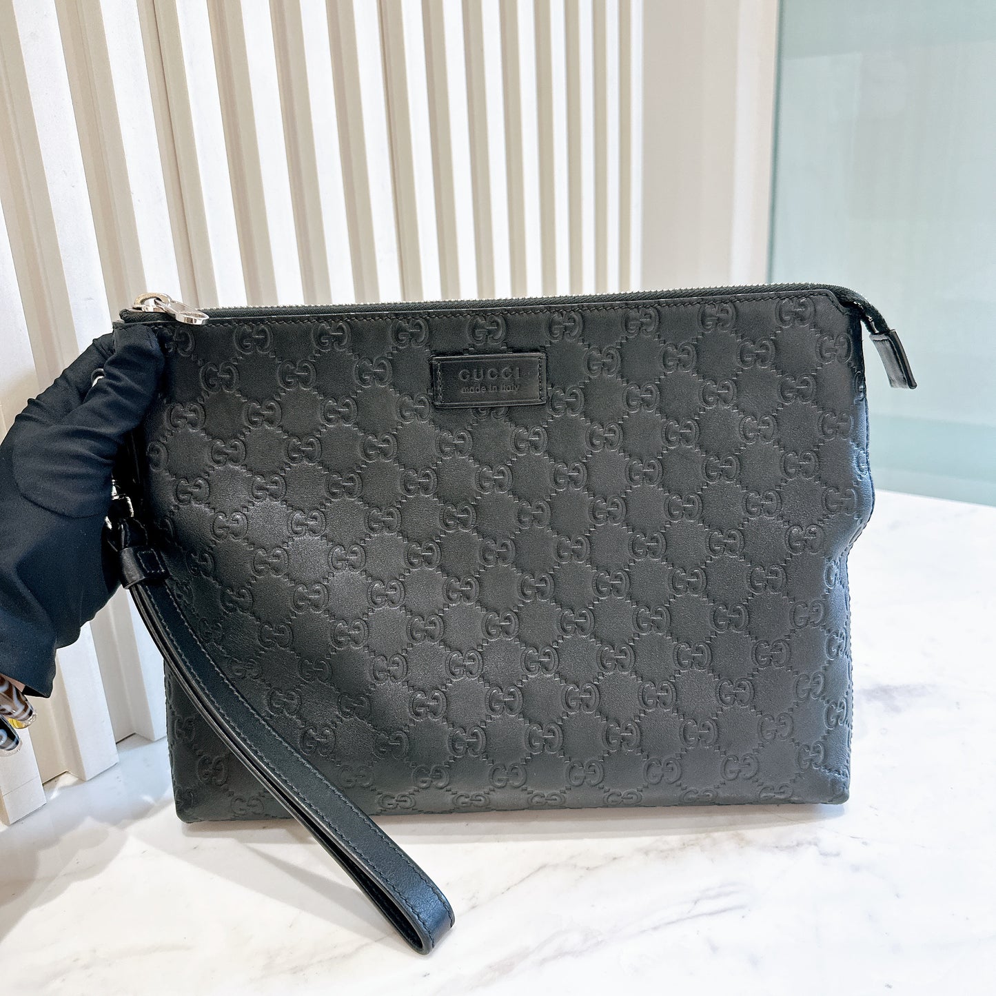 Gucci GG Guccissima Clutch in Black