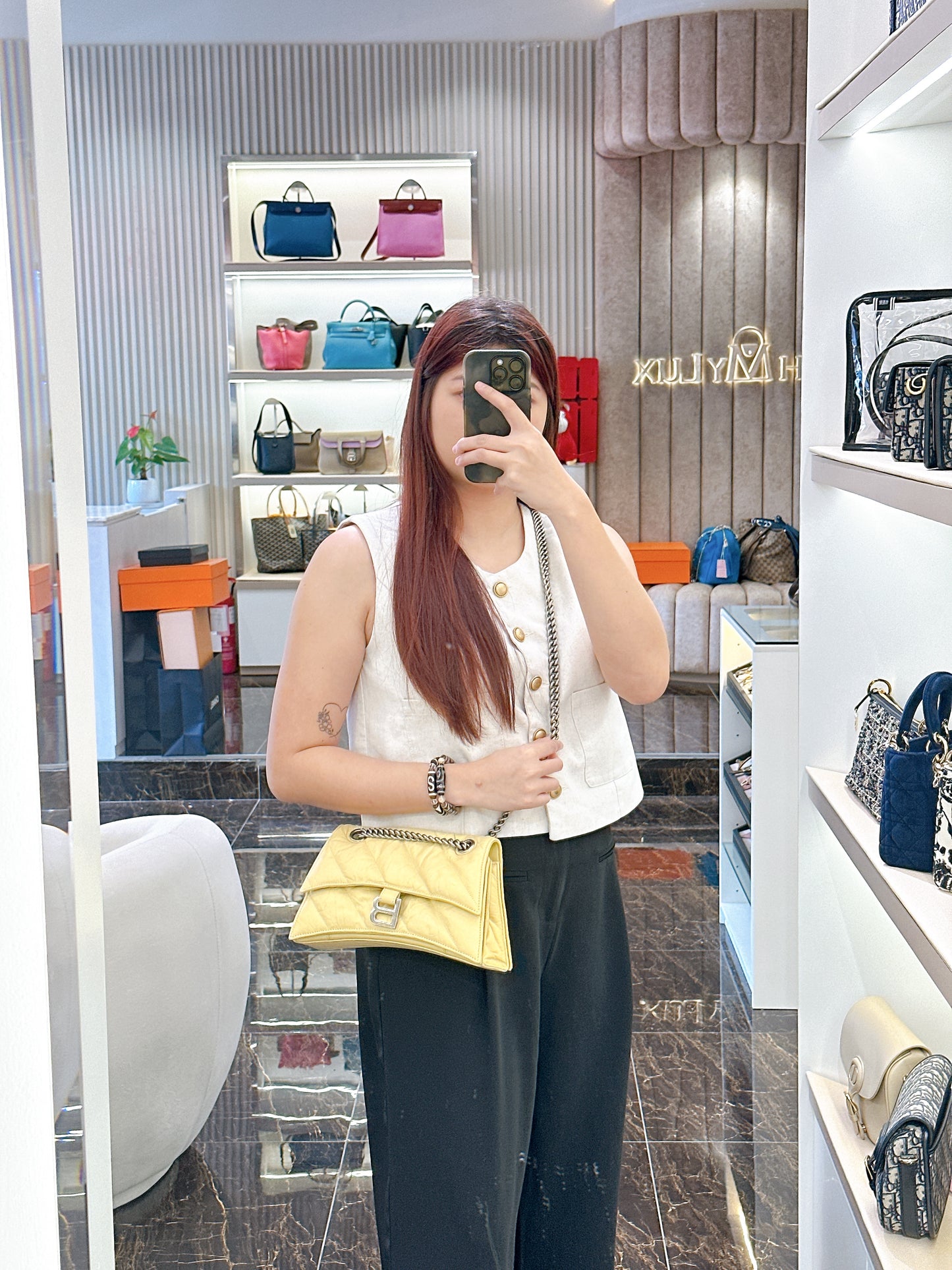 Balenciaga Crush Small in Yellow