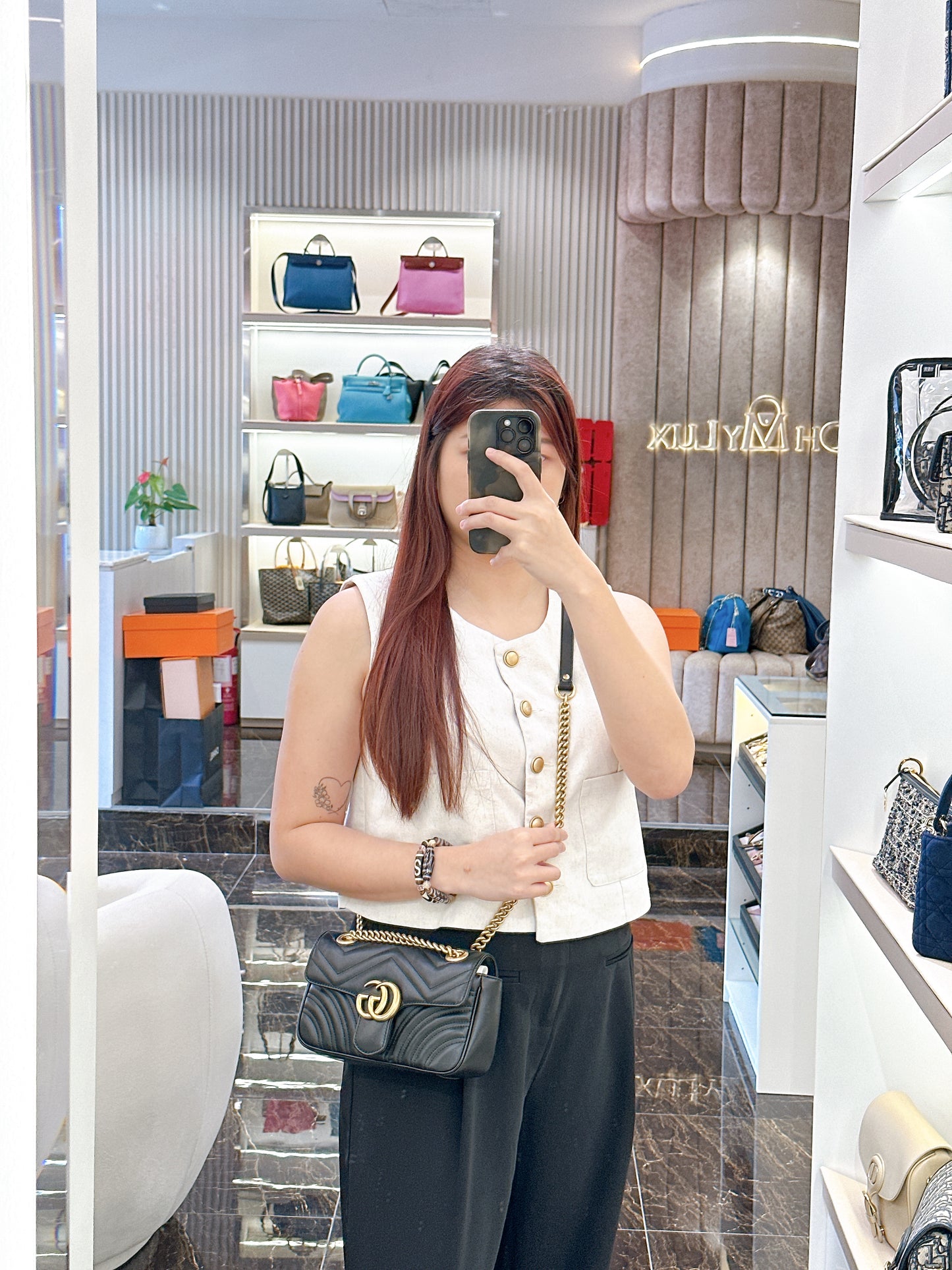 Gucci Marmont Mini In Black
