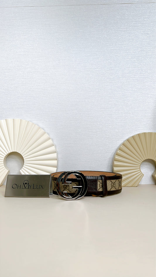 Gucci GG Suprme Belt in SHW