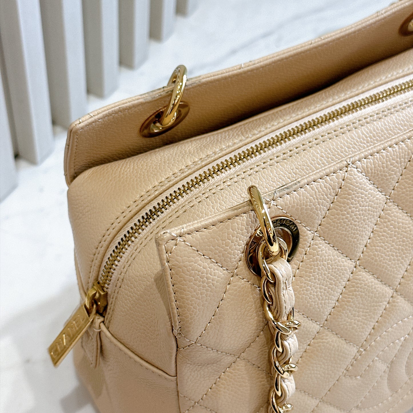 Chanel Petite Timeless Tote in Beige Colour