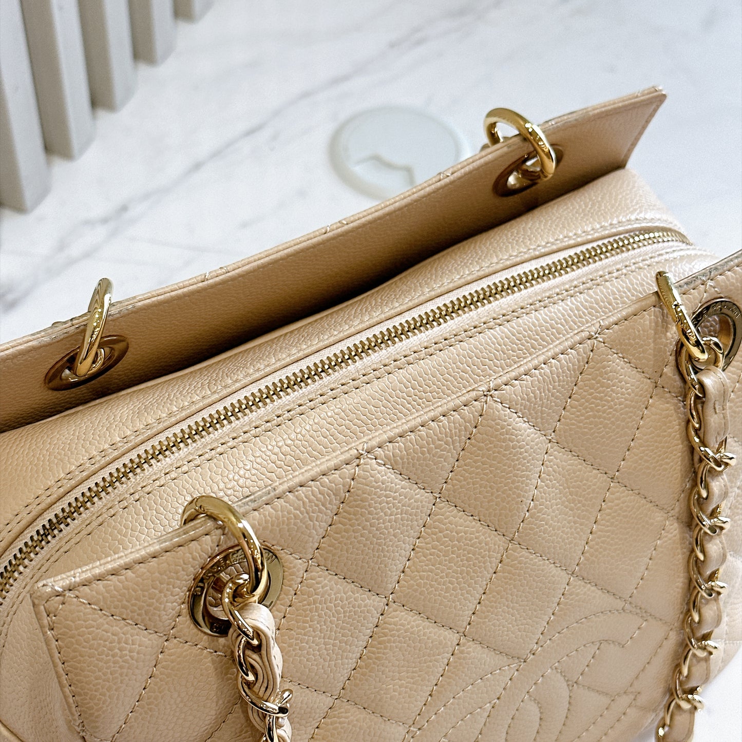 Chanel Petite Timeless Tote in Beige Colour