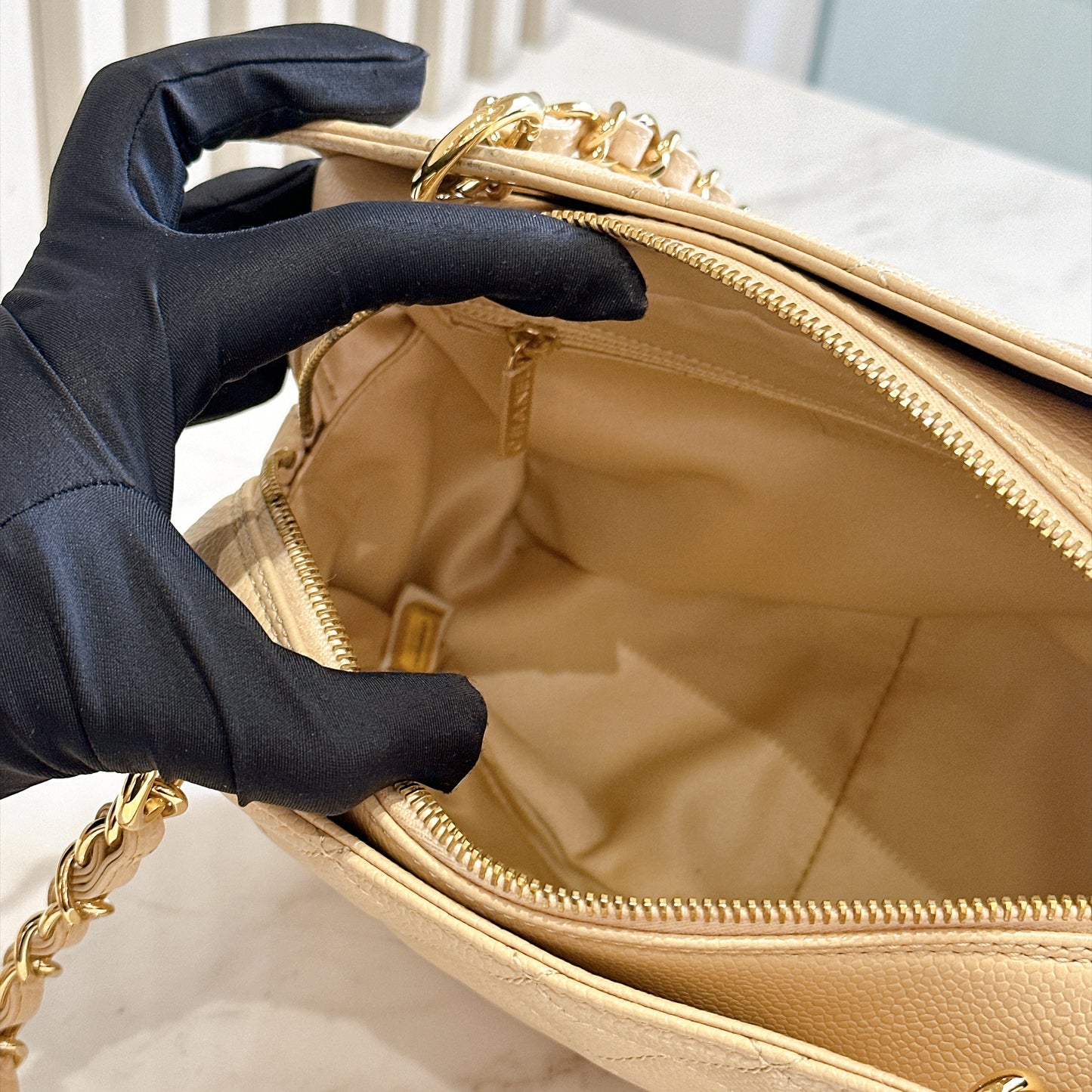 Chanel Petite Timeless Tote in Beige Colour
