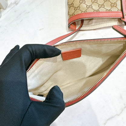 Gucci Canvas Large Tote Bag in Pink Leather
