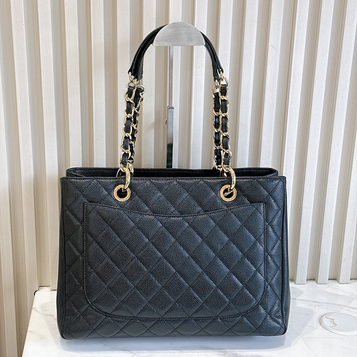 Chanel GST in Black Caviar GHW