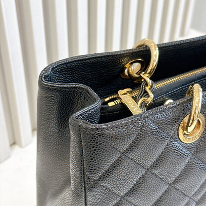 Chanel GST in Black Caviar GHW