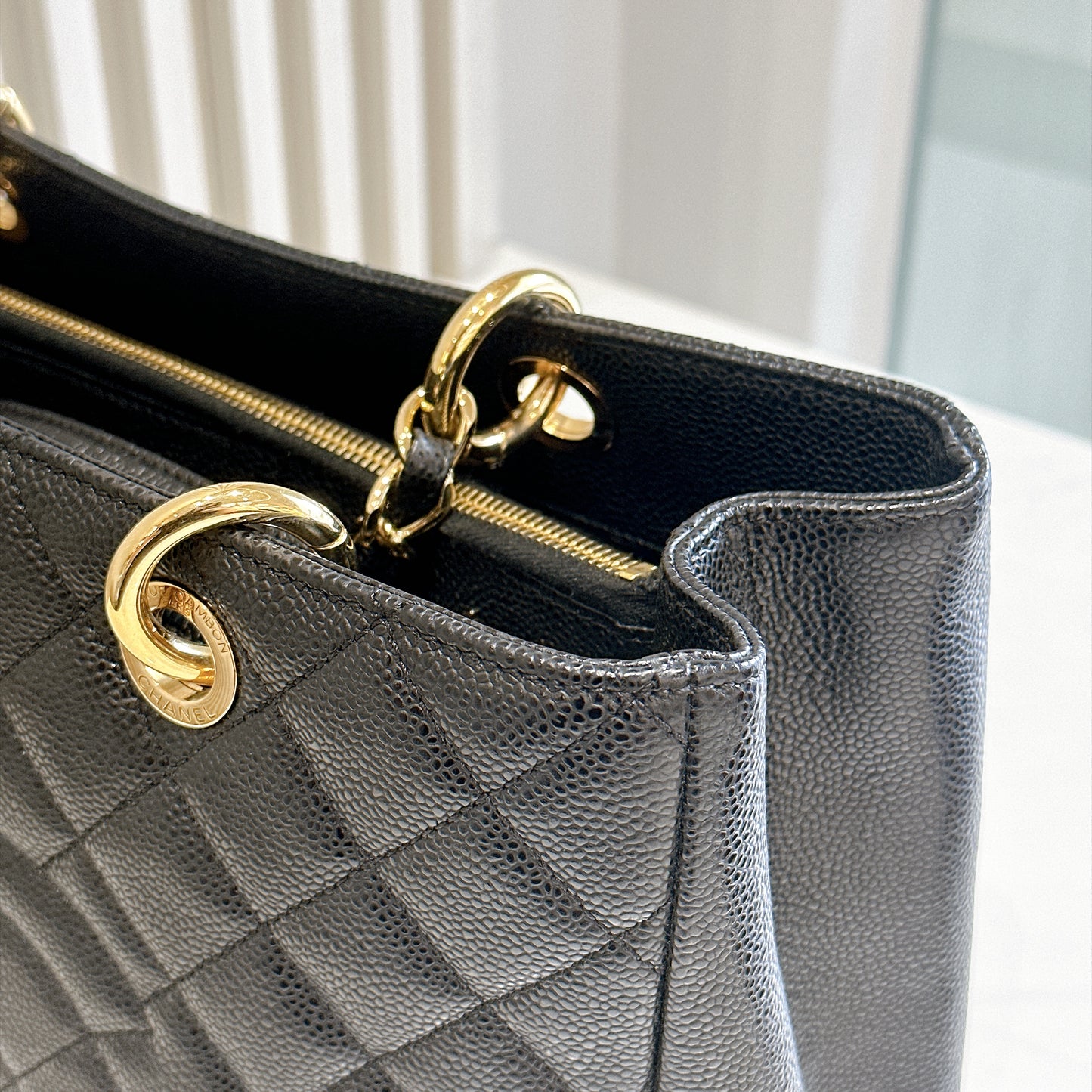 Chanel GST in Black Caviar GHW