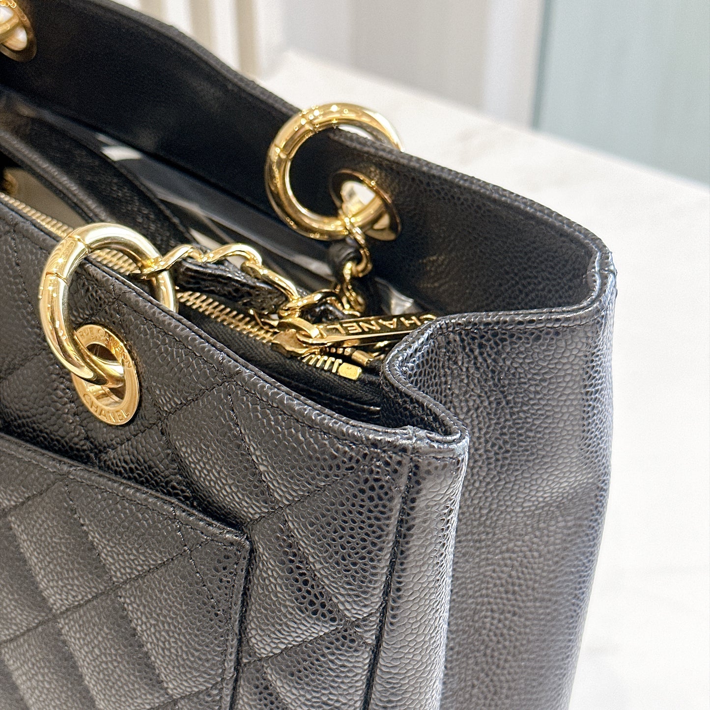 Chanel GST in Black Caviar GHW