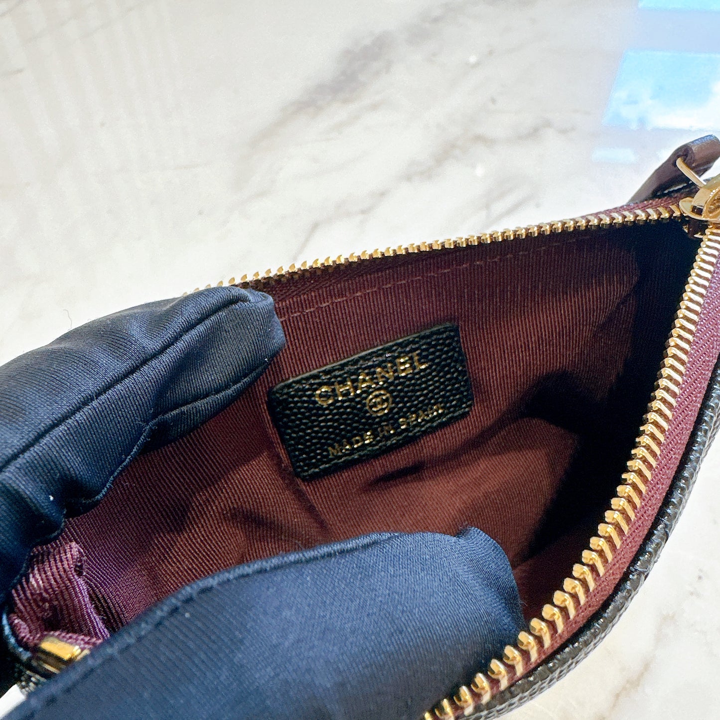 Chanel Mini O Case in Black