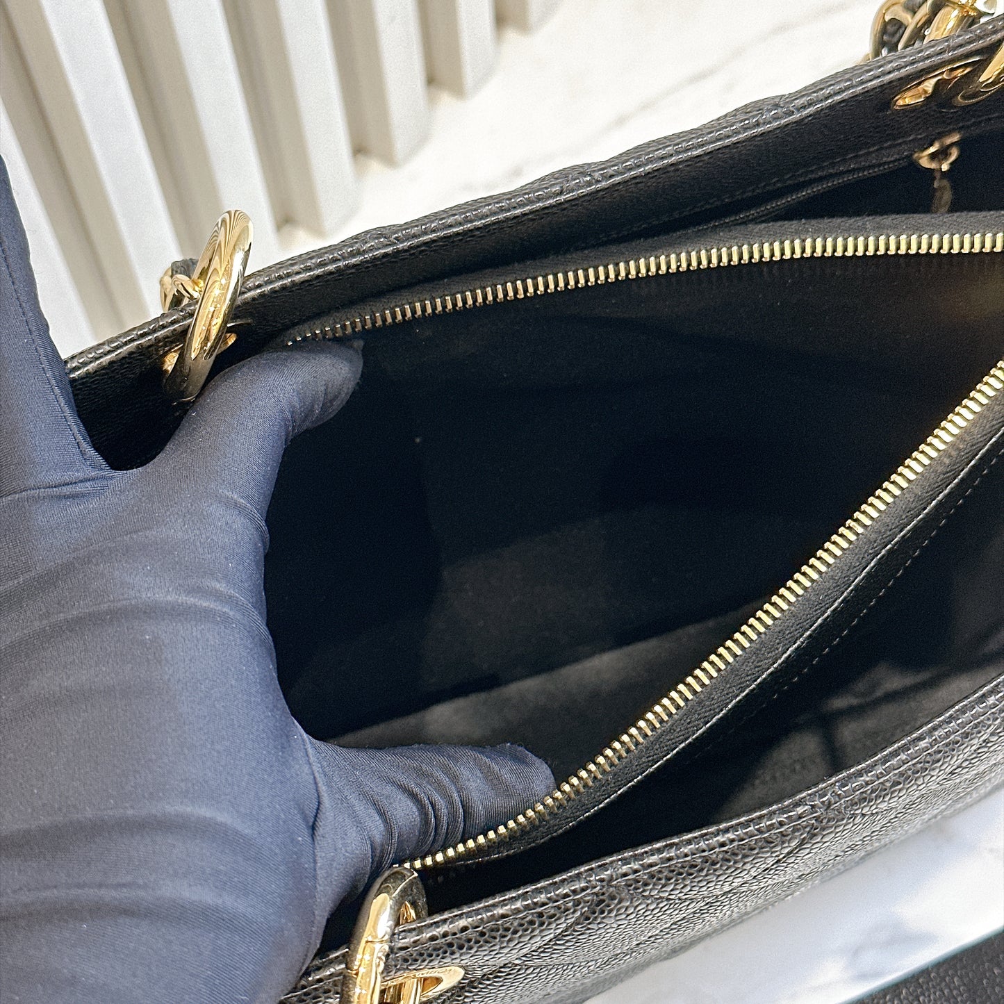 Chanel GST in Black Caviar GHW