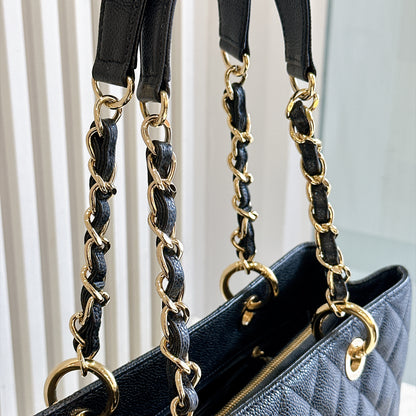 Chanel GST in Black Caviar GHW
