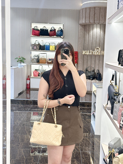 Chanel Petite Timeless Tote in Beige Colour