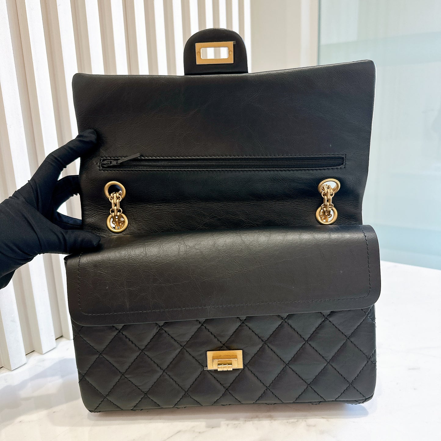 Chanel 2.55 Medium in Black
