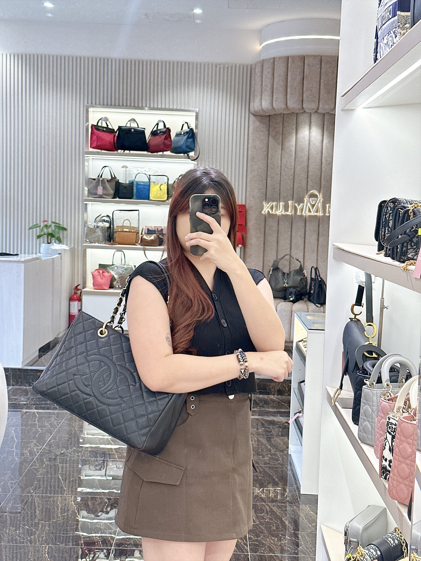 Chanel GST in Black Caviar GHW