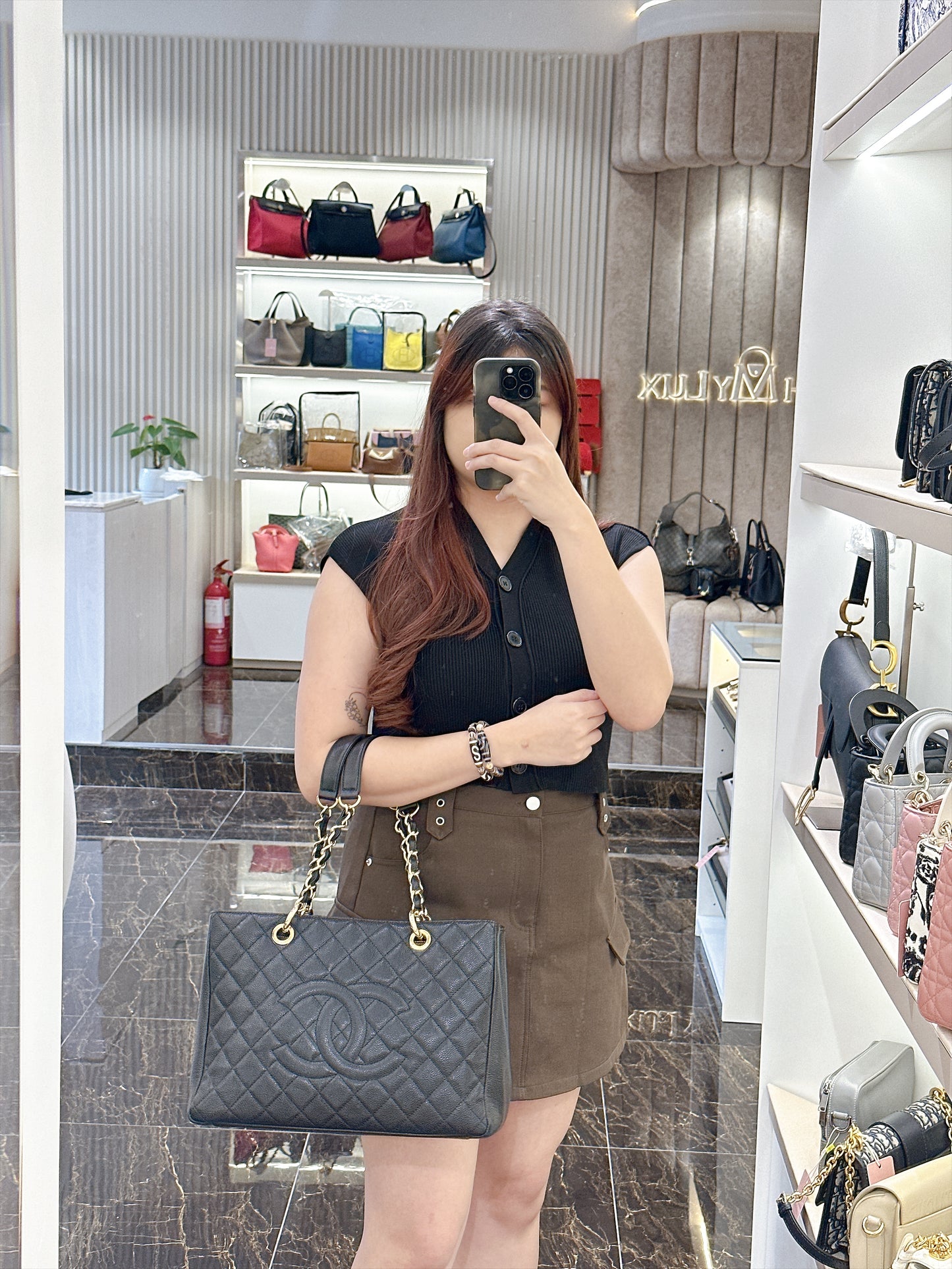Chanel GST in Black Caviar GHW