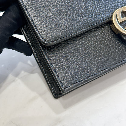 Gucci Interlocking Wallet On Chain in Black