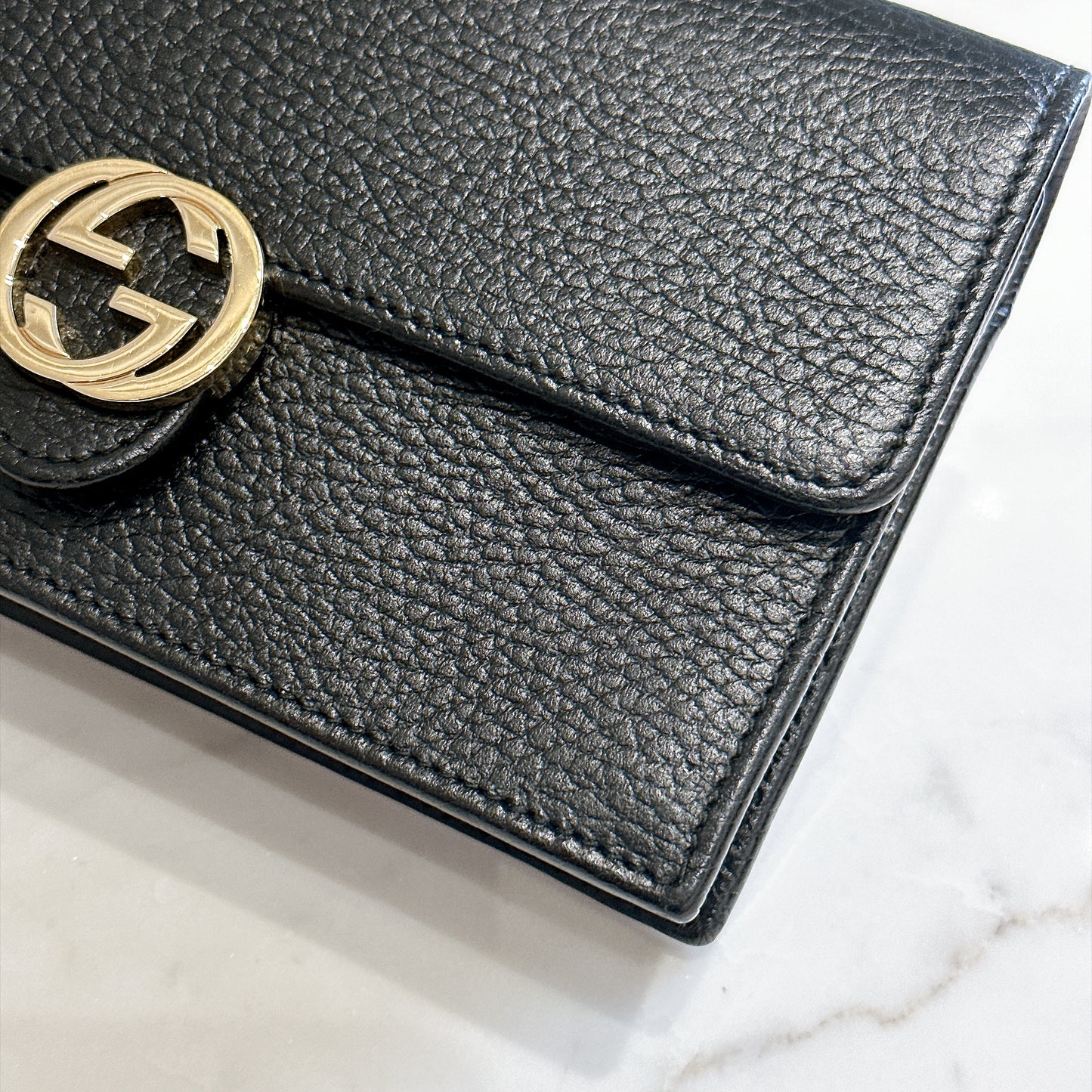 Gucci Interlocking Wallet On Chain in Black