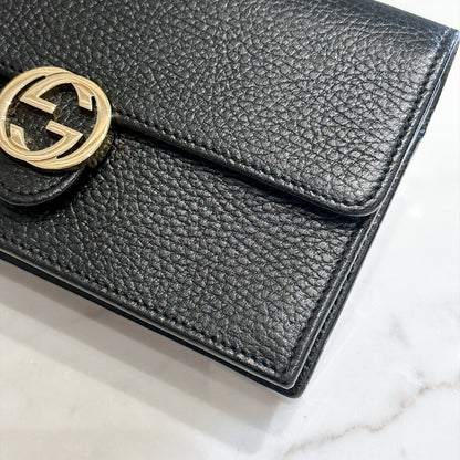 Gucci Interlocking Wallet On Chain in Black