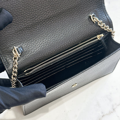 Gucci Interlocking Wallet On Chain in Black