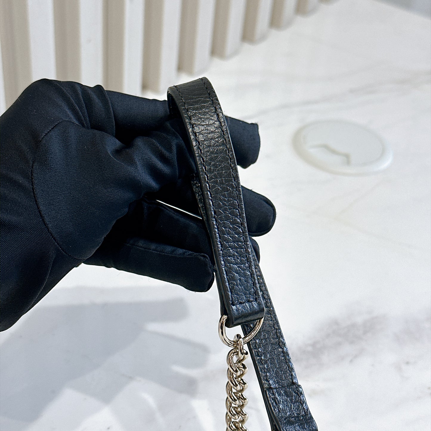Gucci Interlocking Wallet On Chain in Black