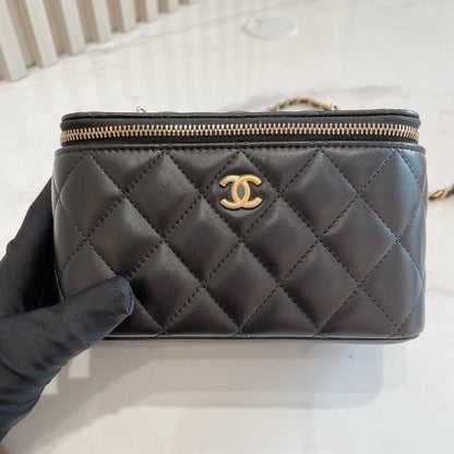 Chanel Vanity Case GHW with Pearl Crush