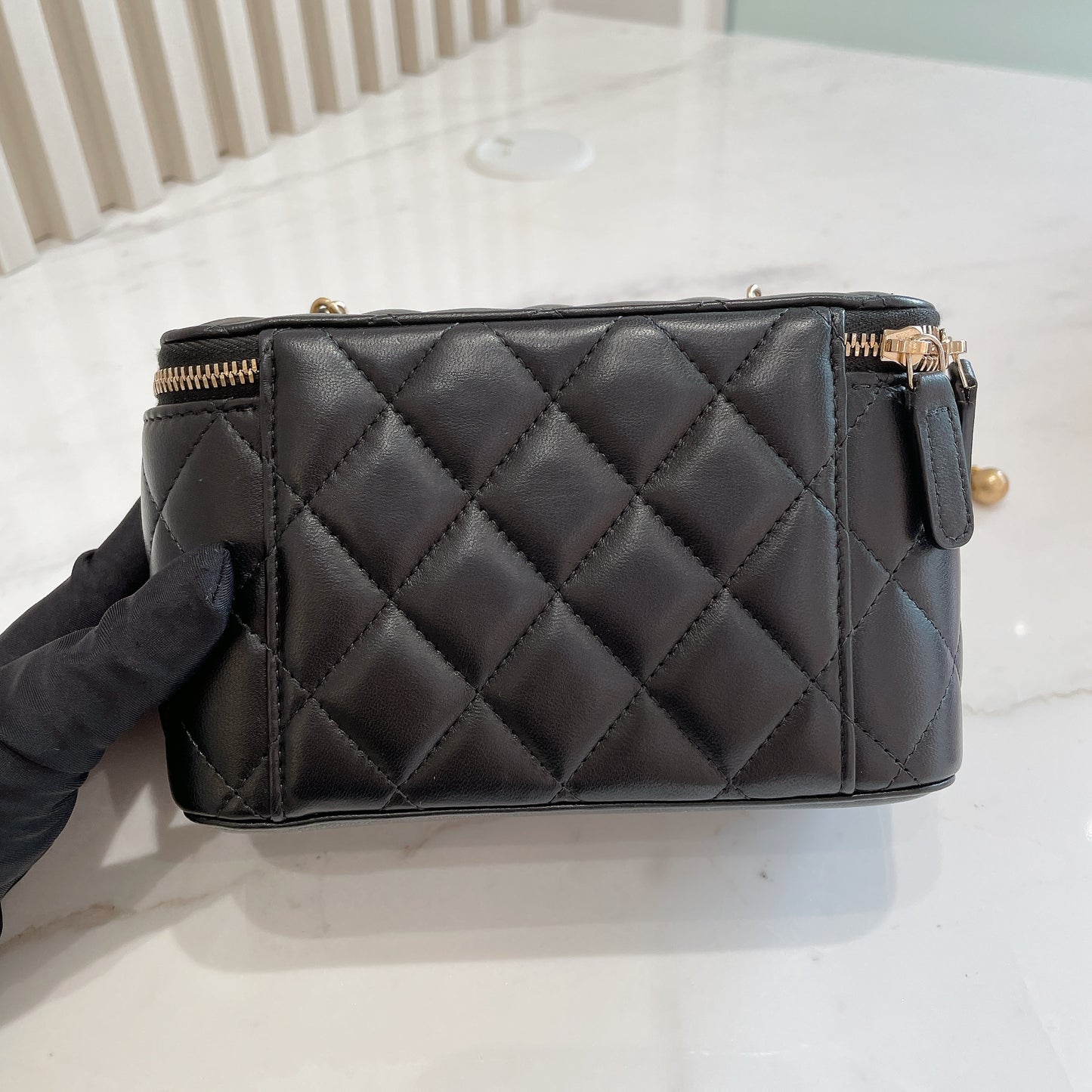 Chanel Vanity Case GHW with Pearl Crush