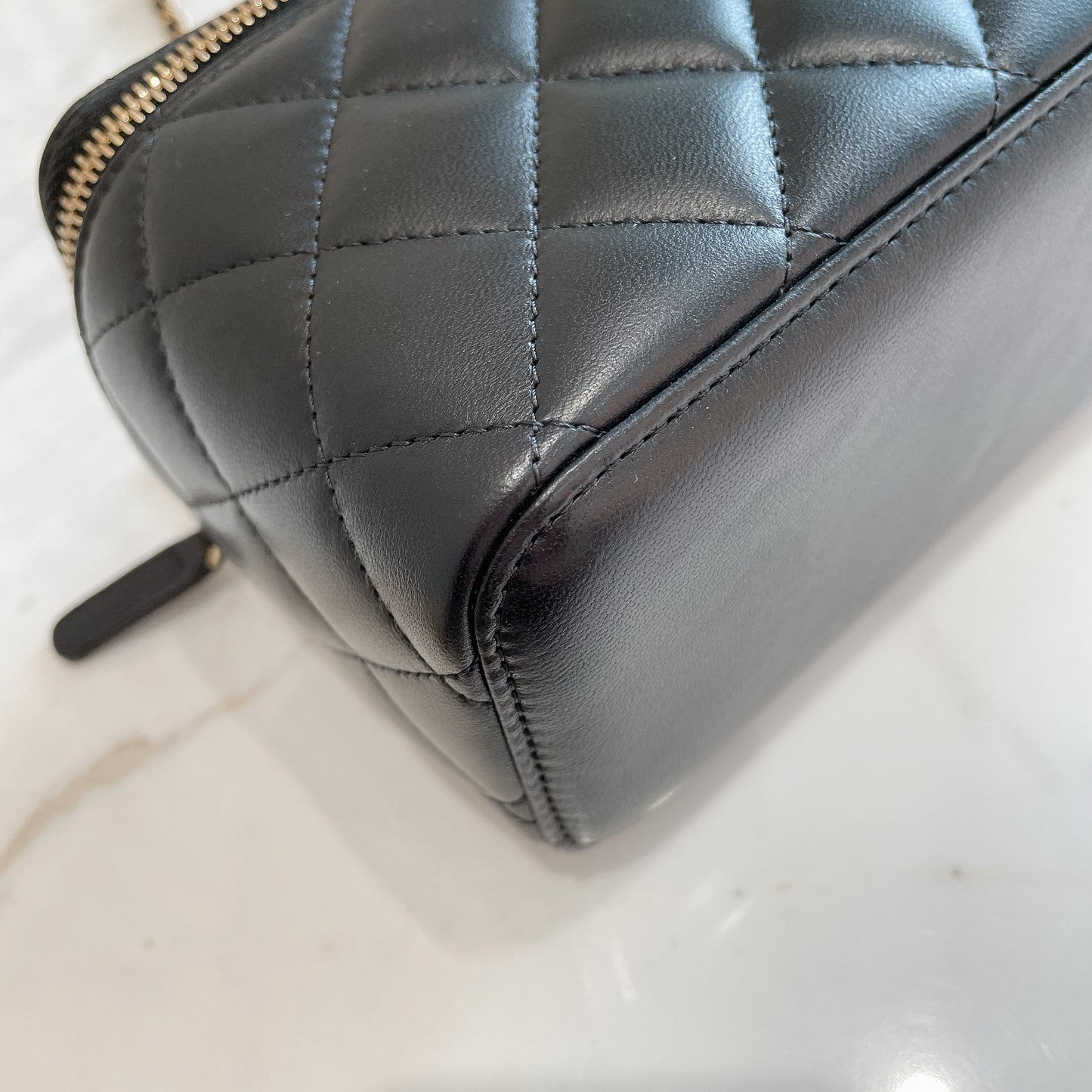 Chanel Vanity Case GHW with Pearl Crush