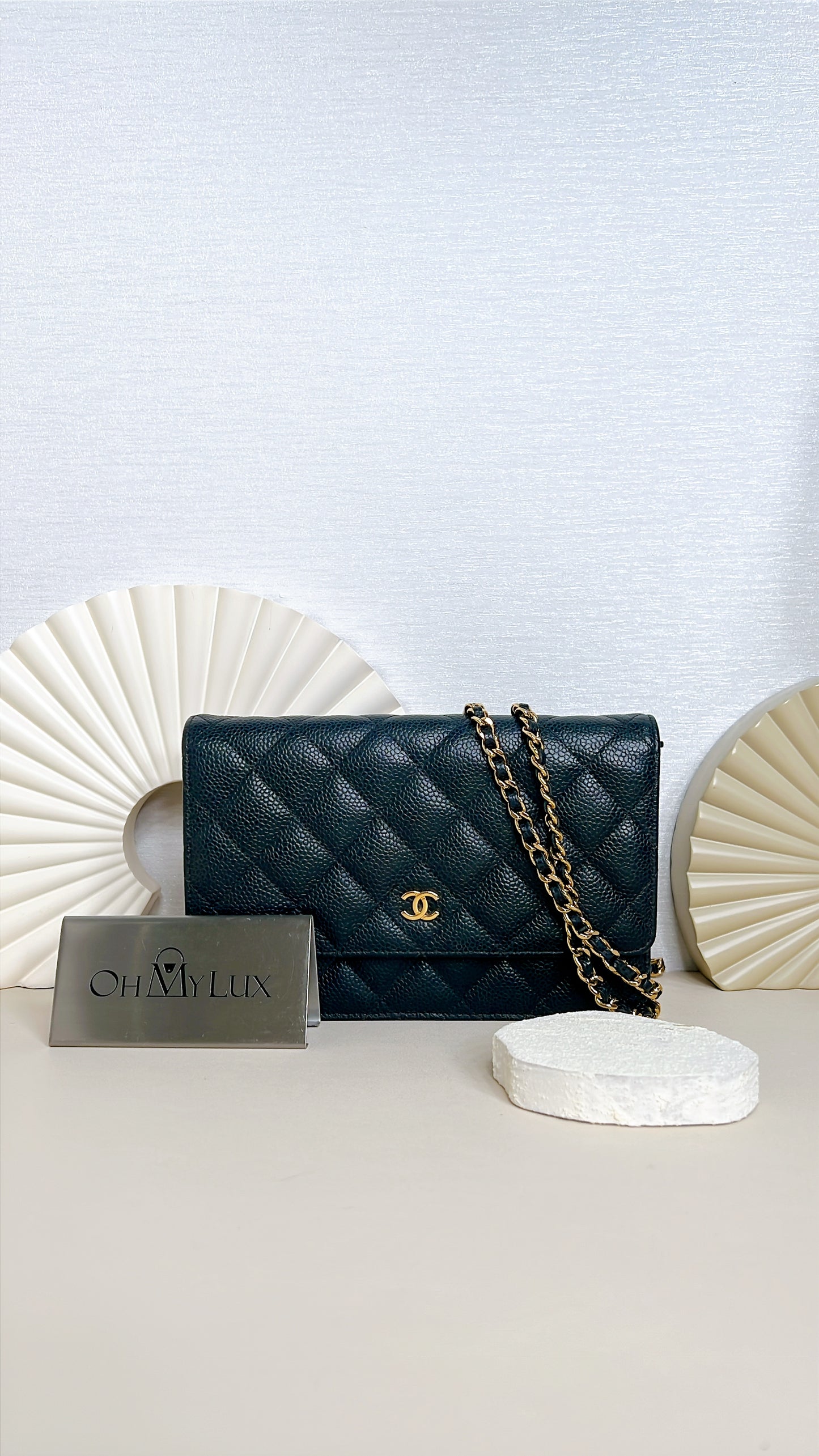 Chanel Wallet On Chain in Black GHW