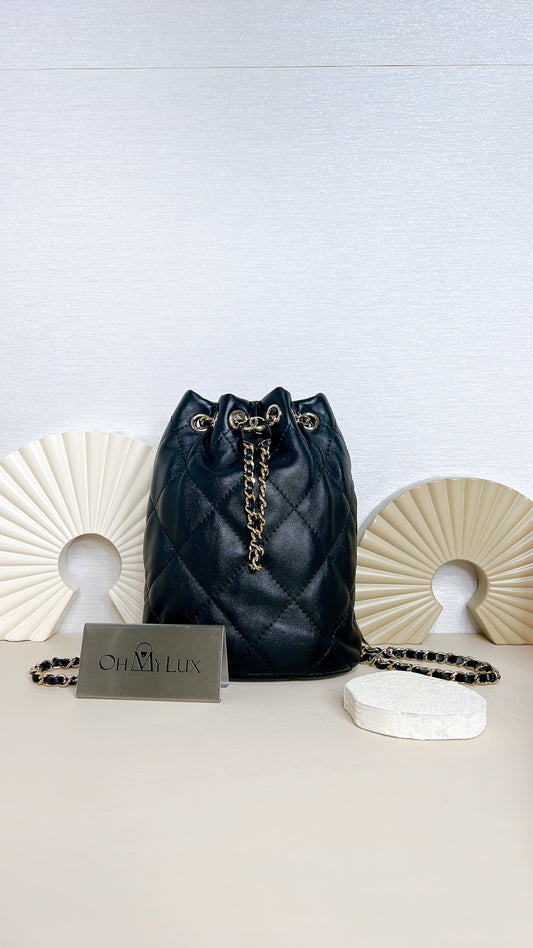 Chanel Quilted Drawstring Backpack