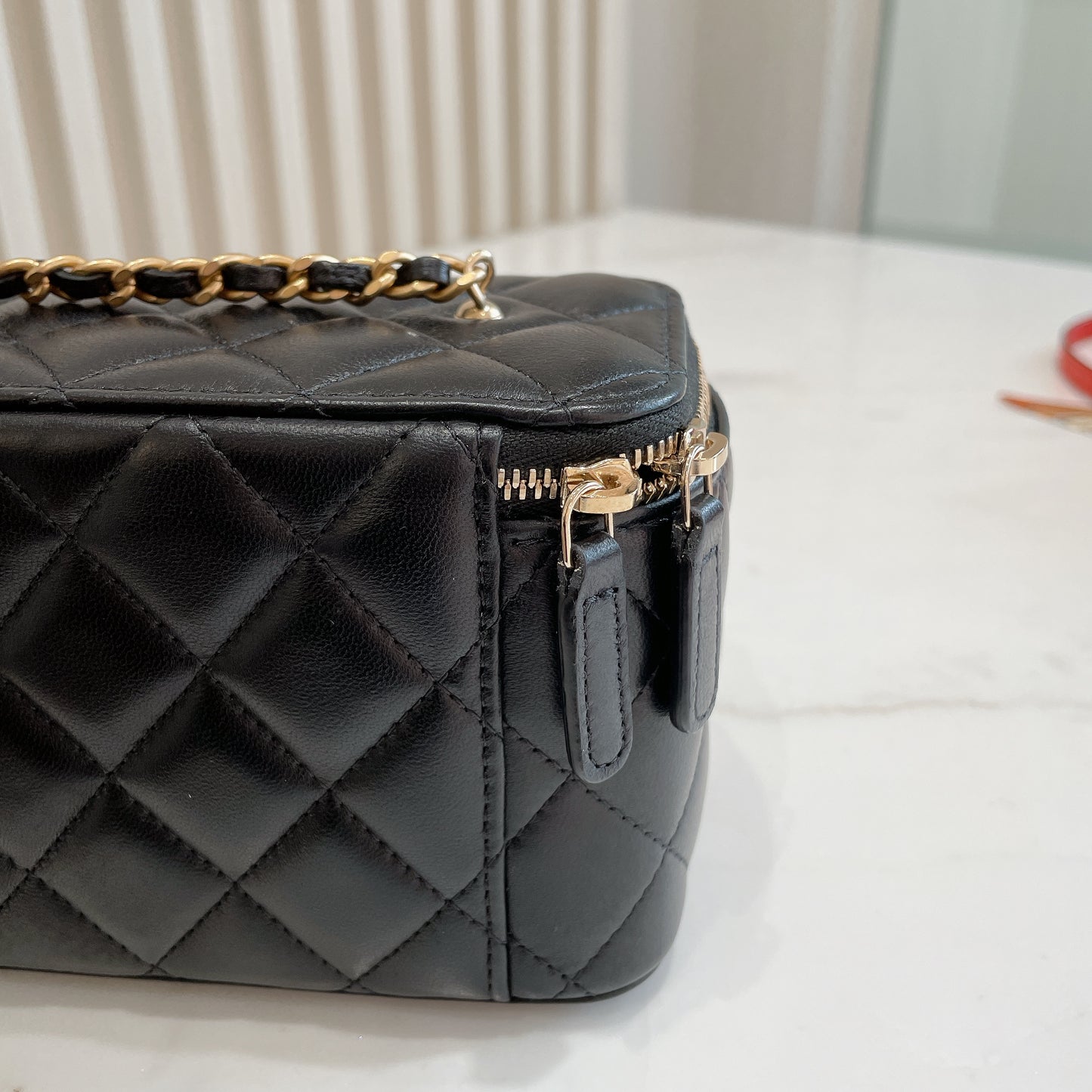 Chanel Vanity Case GHW with Pearl Crush
