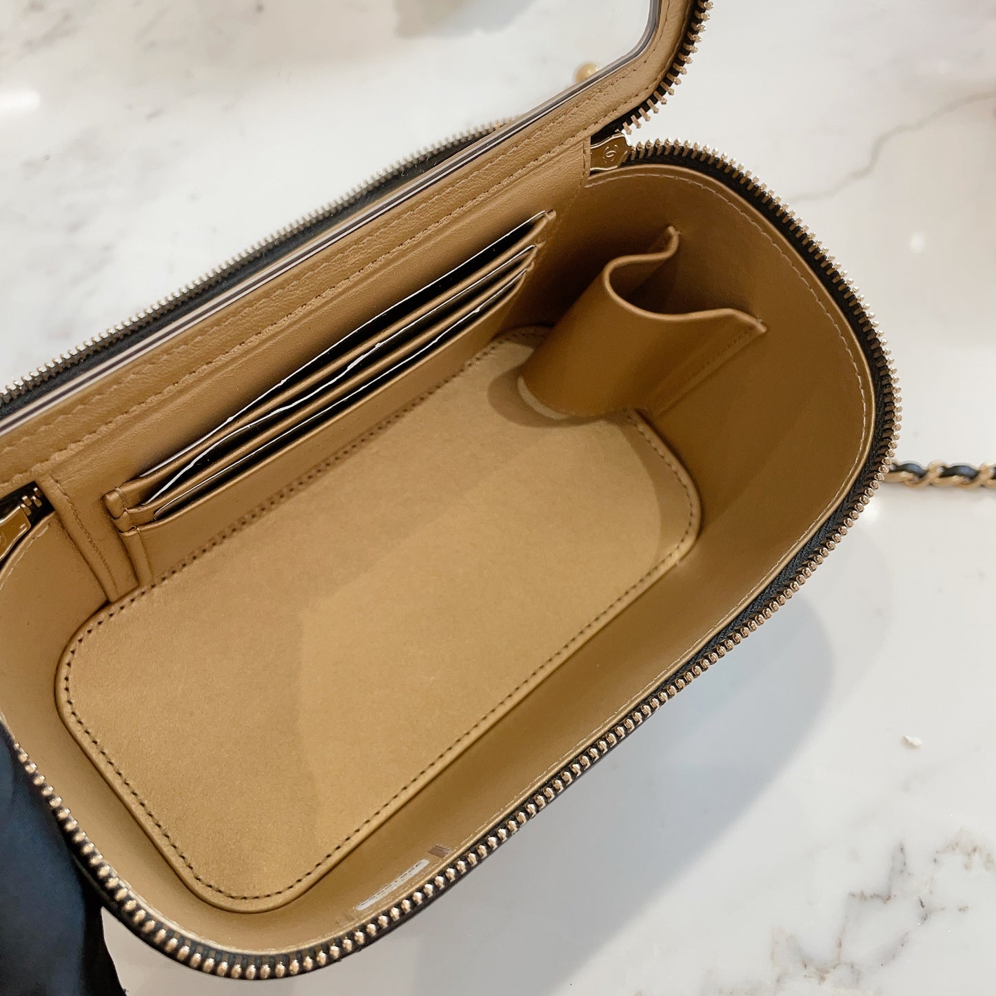 Chanel Vanity Case GHW with Pearl Crush