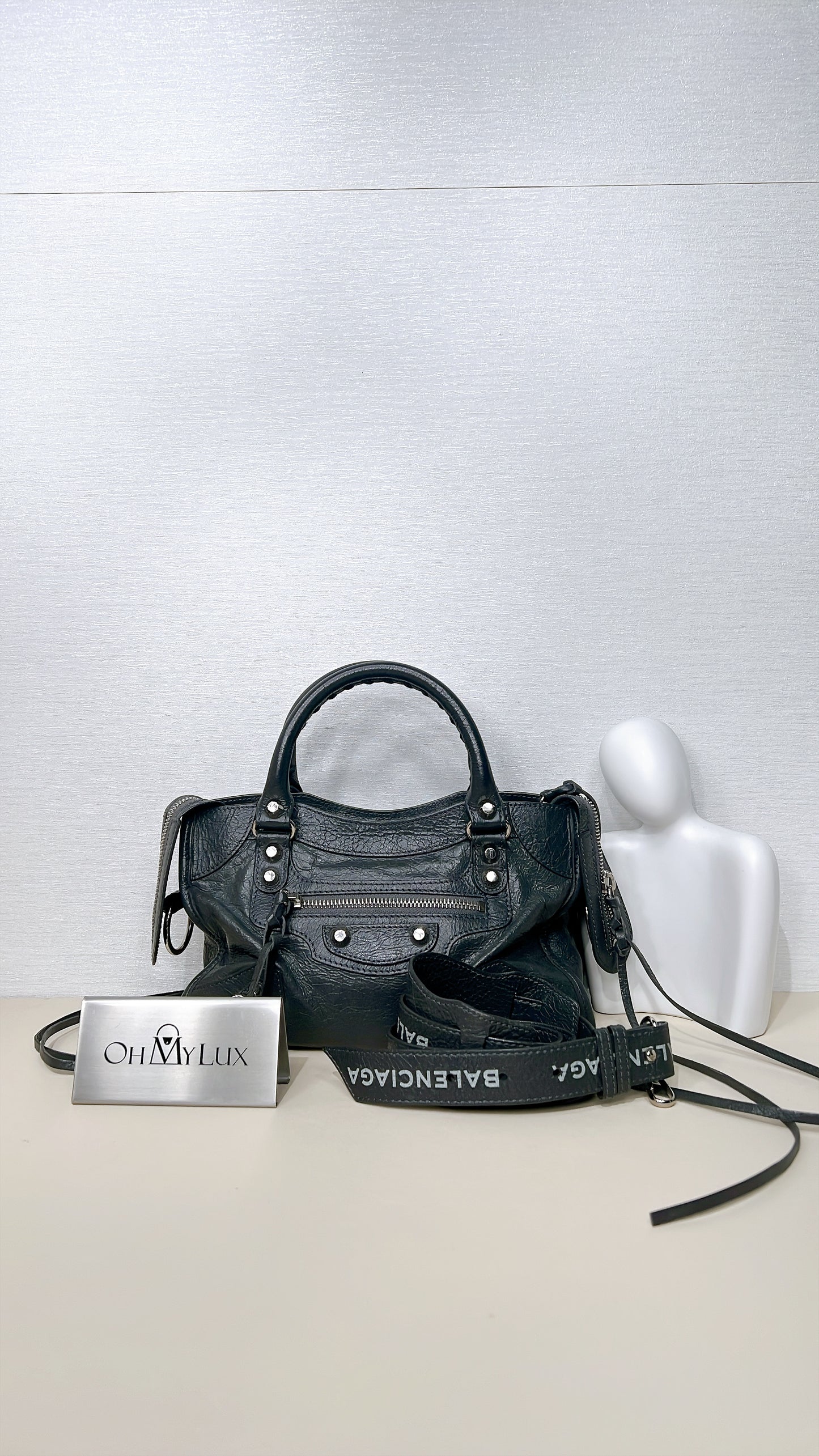 Balenciaga Classic Mini City in Dark Grey