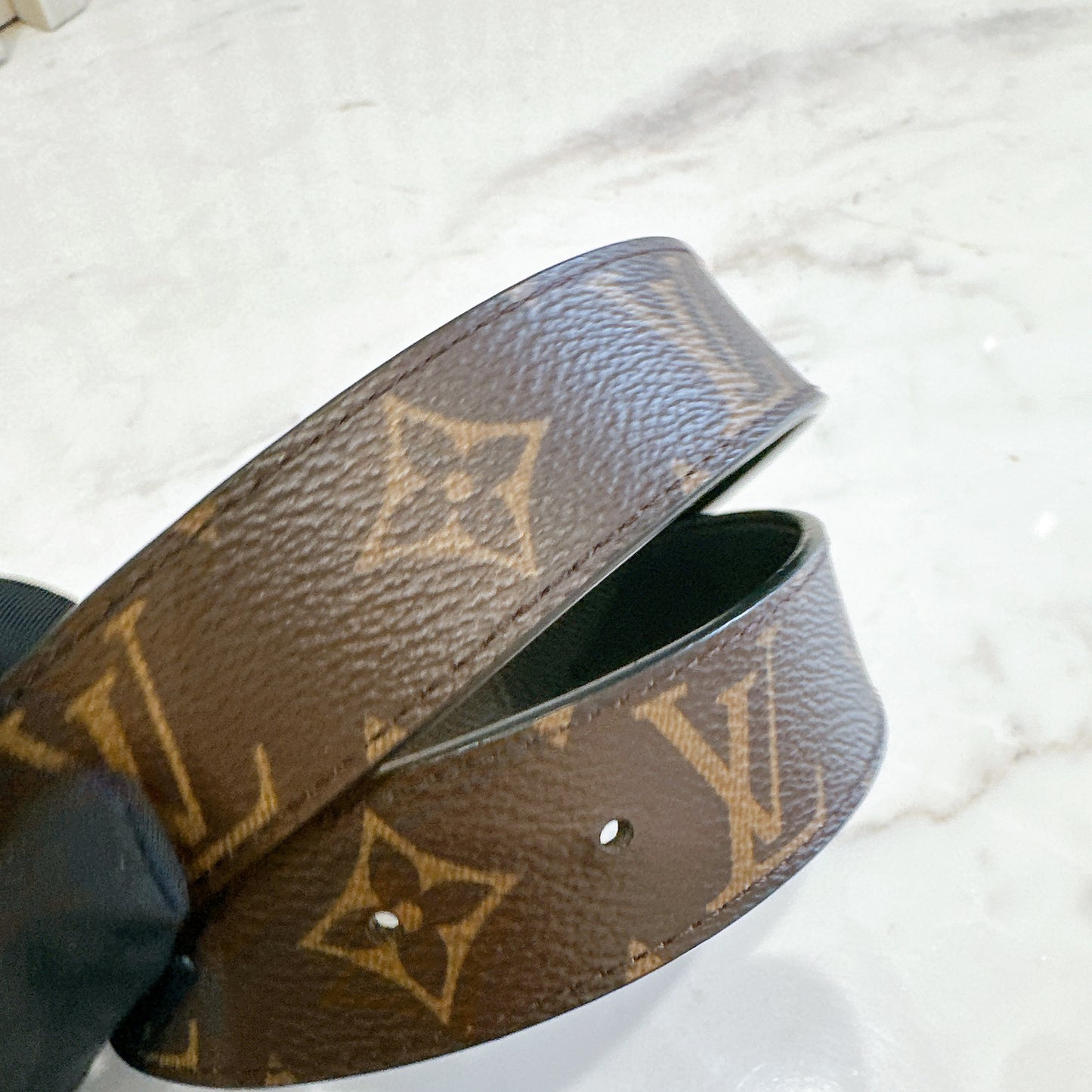 LV Monogram Reversible Belt in GHW