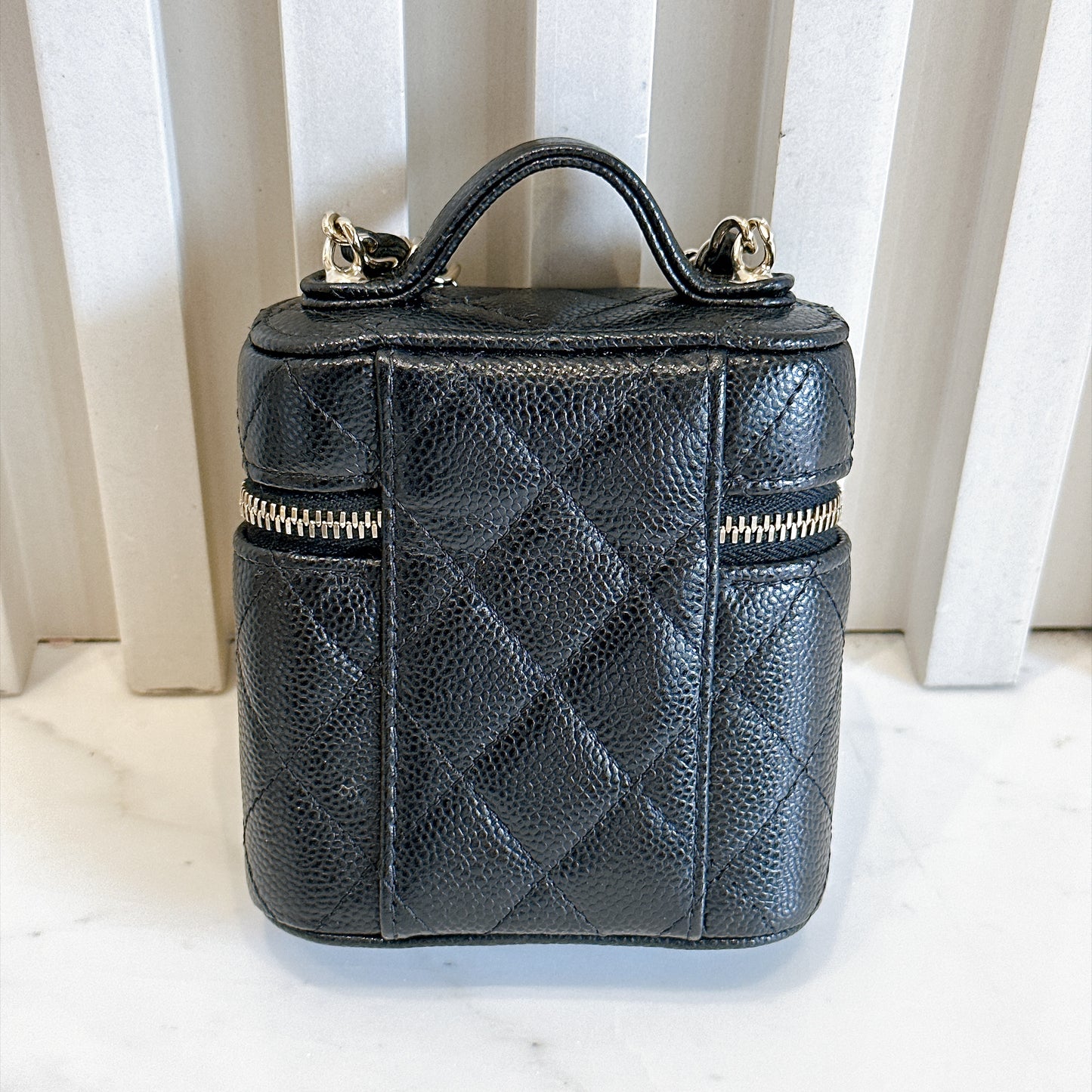 Chanel Top Handle Mini Vanity Case in Black