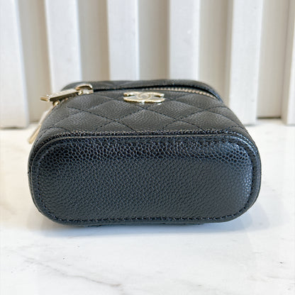 Chanel Top Handle Mini Vanity Case in Black