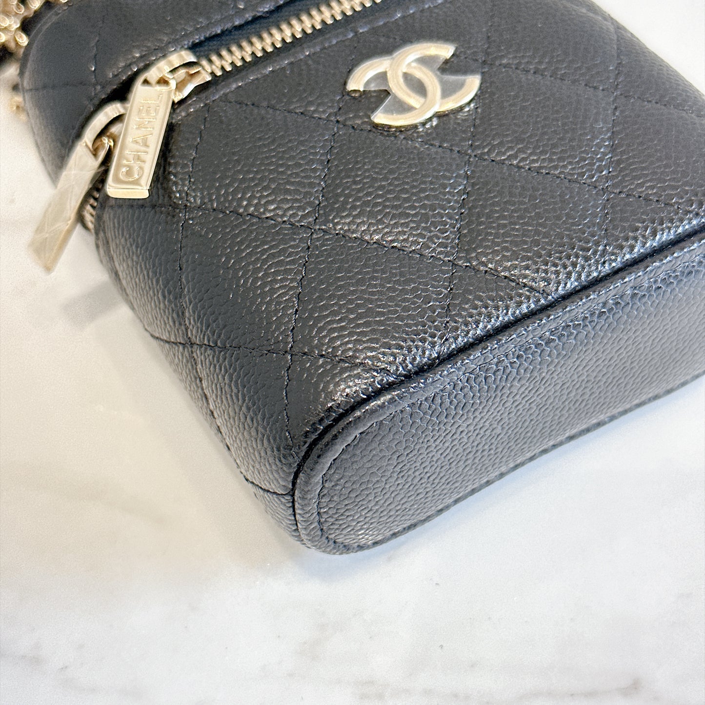 Chanel Top Handle Mini Vanity Case in Black