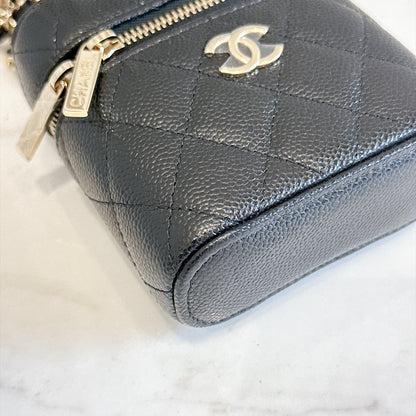Chanel Top Handle Mini Vanity Case in Black