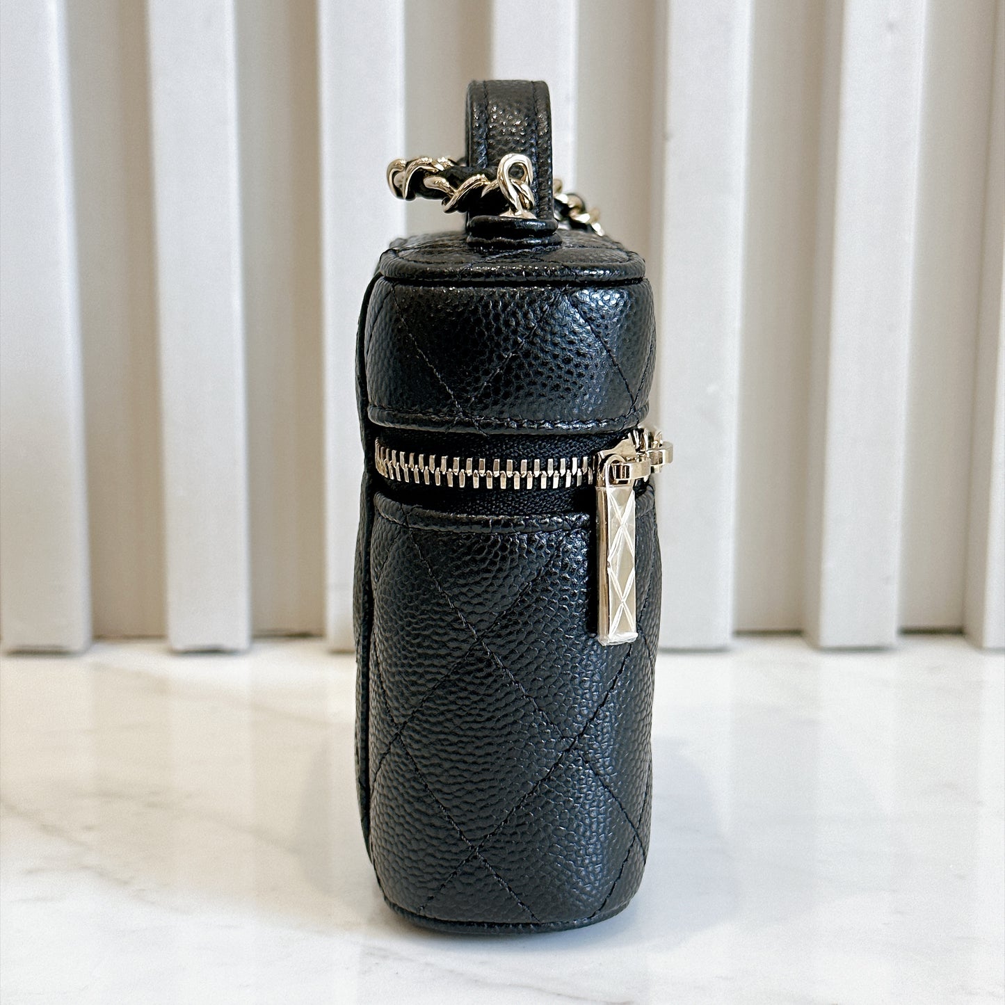Chanel Top Handle Mini Vanity Case in Black