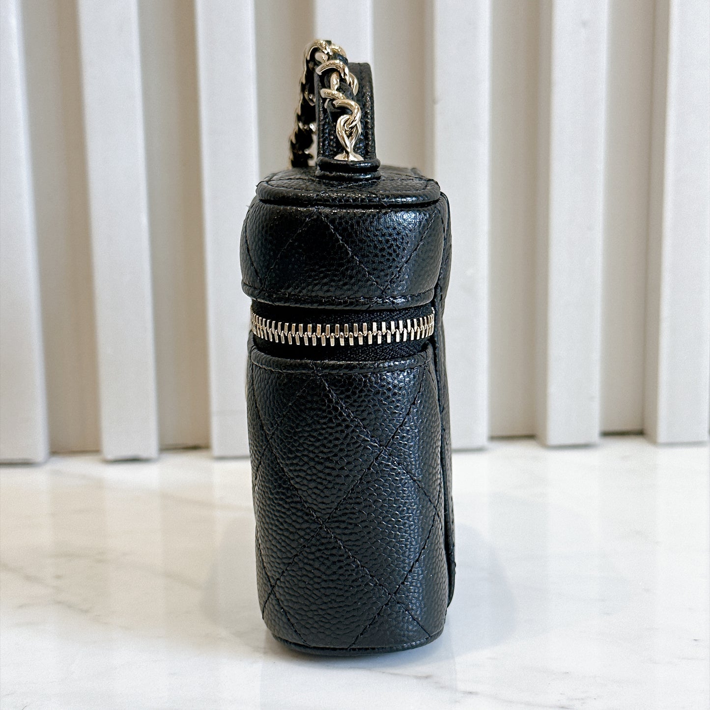Chanel Top Handle Mini Vanity Case in Black