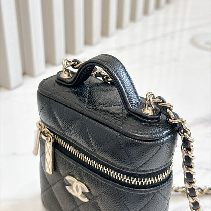 Chanel Top Handle Mini Vanity Case in Black