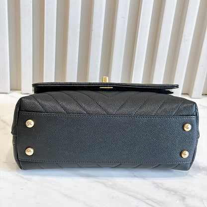 Chanel Coco Handle Small in Black Lizard Handle