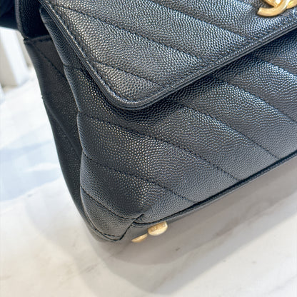 Chanel Coco Handle Small in Black Lizard Handle