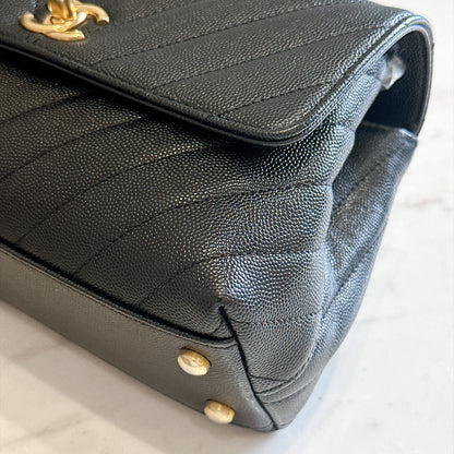 Chanel Coco Handle Small in Black Lizard Handle