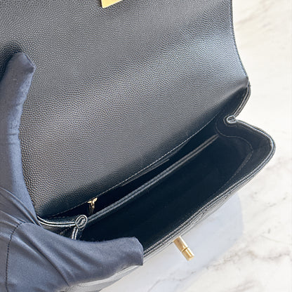 Chanel Coco Handle Small in Black Lizard Handle