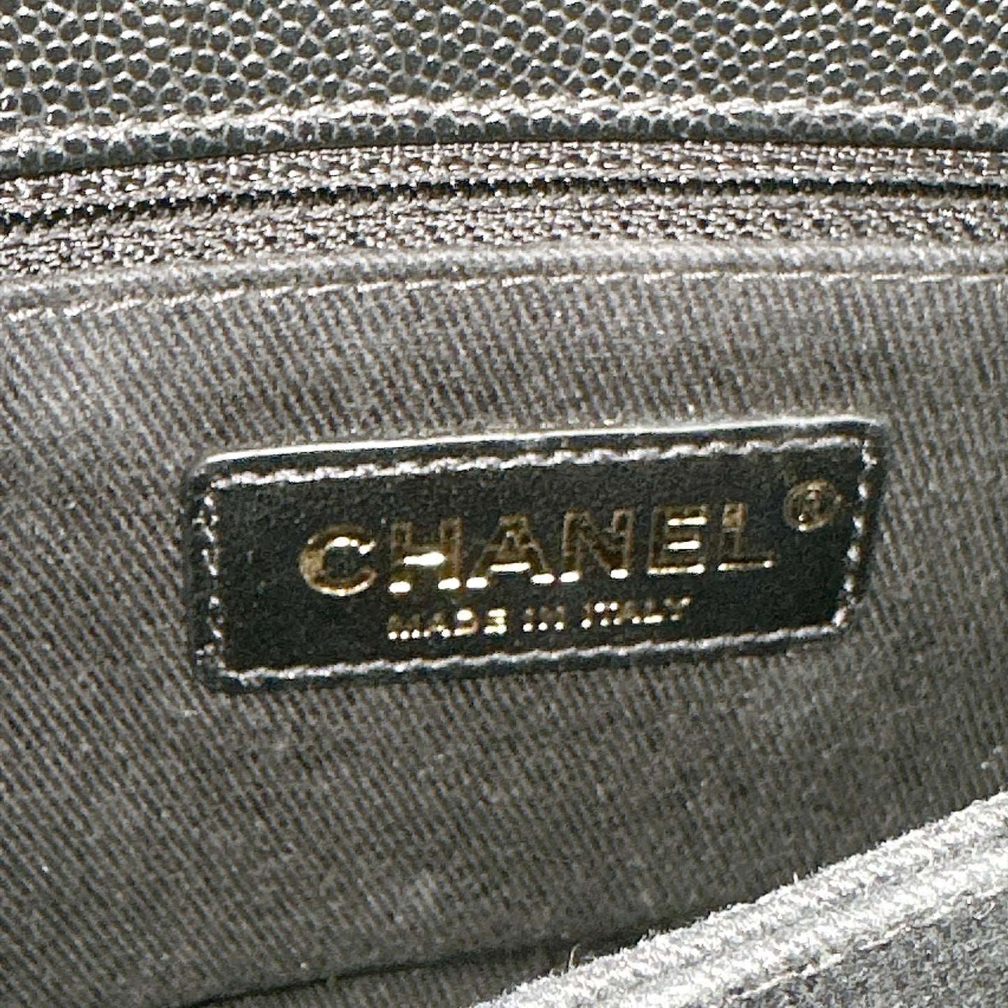 Chanel Coco Handle Small in Black Lizard Handle